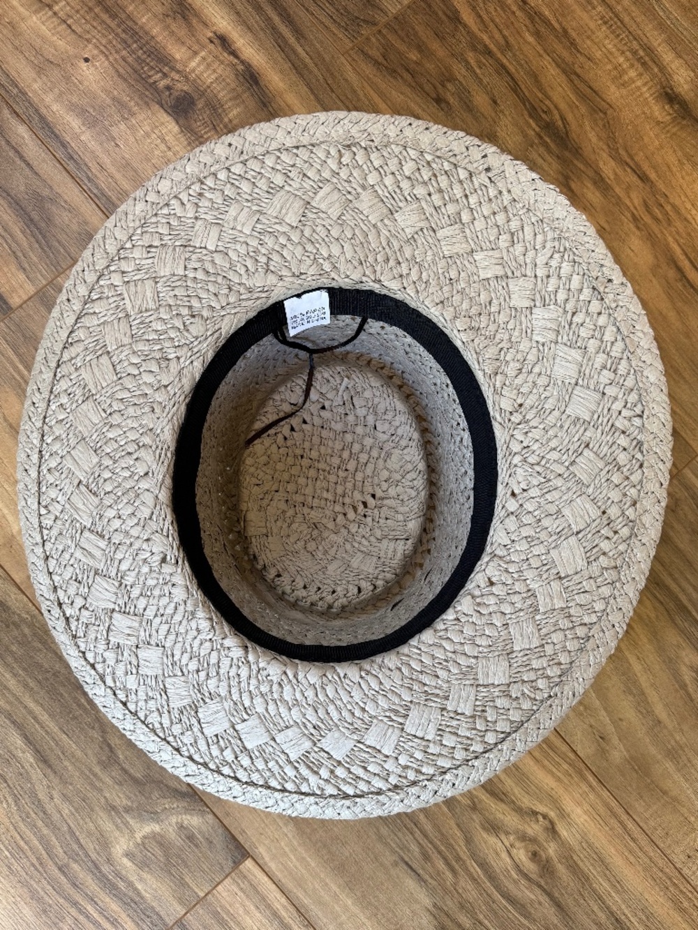 Paper Straw Hat With Ribbon Trim - Picture 6 of 9